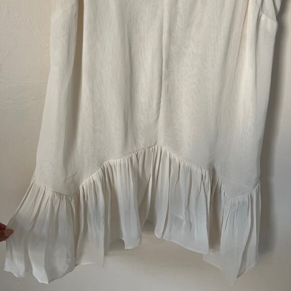 ASOS Cream Sheer Flowy Tank with Adjustable Straps Size 6 - Picture 6 of 7